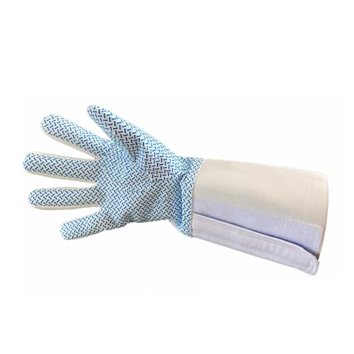 PHATM Guantes de Esgrima Láminas Lavables Guantes y Espada Guantes de Esgrima Antideslizantes para Hombres y Mujeres(Blue(Right),8.5)