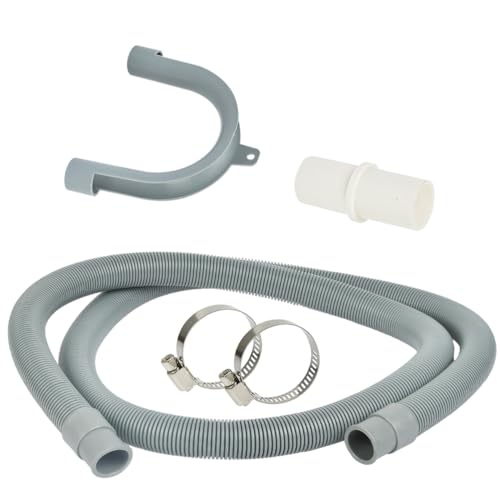 FOROREH Tuyau de vidange de 1,5 m, Rallonge de Tuyau de Vidange pour Tuyau de Lave-Linge, Rallonge de tuyau de lave-vaisselle (Raccord Droit, Diamètre...