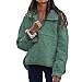 Qesulk Womens Puffer Jackets Lightweight Quilted Pullover Jacket Winter Warm Padded Hoodies Casual Down Jackets Coat Outwear Green
