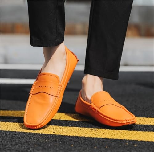 Casual Wedding Slip-ons Mens Loafers Shoe Solid Color Leather Driving Lightweight Slip Resistant3