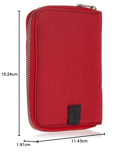 Image of Travelon Rfid Blocking Passport Zip Wallet Passport Wallet, Poppy, 4.5 inchW x 6 inchH x 0.75 inchD, Travelon Rfid Blocking Passport Zip Wallet