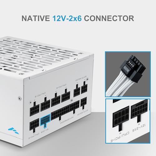 Image of SAMA G1000 1000W Gold ATX 3.1 PCIe 5.1 Fully Modular Power Supply, White