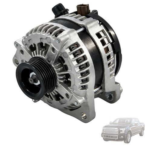 Image of FL3T10300DA Alternator 220A 12V Compatible with 2011-2017 Ford F-150 F150 | 3.5L 3.7L 6-Groove Pulley Clockwise Replace 1042110070 FL3Z10346D FL3T-10300-DA