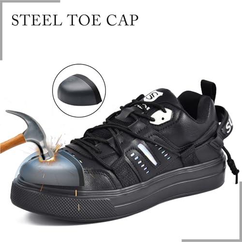 Image of SUADEX Steel Toe Shoes for Men Women Indestructible Steel Toe Sneakers Lightweight Work Safety Shoes Puncture Proof Composite Toe