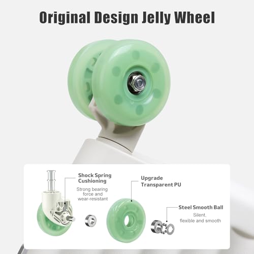 Aluminium Frame Carry on Luggage with Smooth Jelly Wheels, Hardside Zipperless Rolling Suitcase with TSA Lock (White, 21-Inch)3