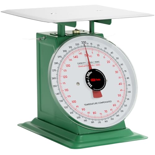 Tada Báscula industrial resistente de 150 kg para cocina y alimentos con plataforma de acero inoxidable
