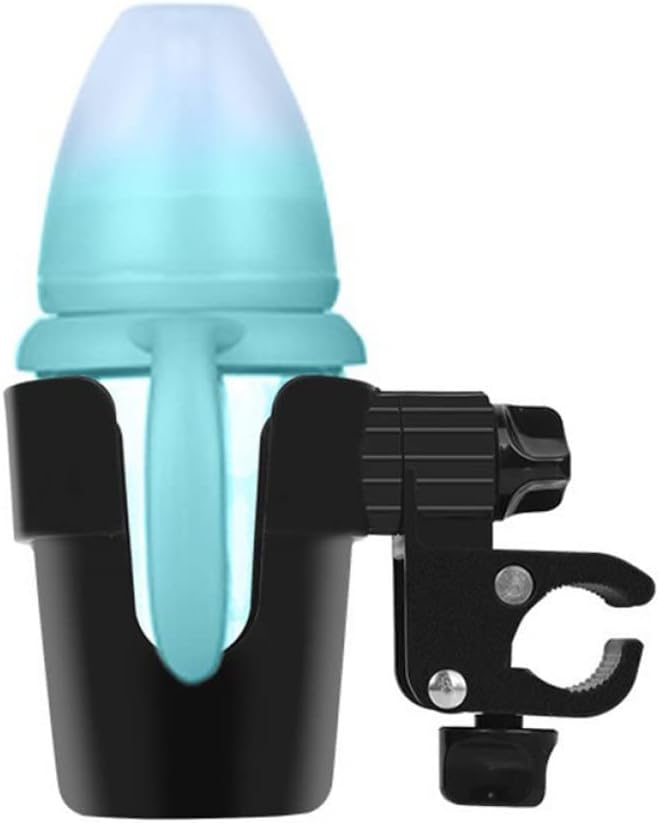 Stroller Cup Holder for Baby Bottles and Drinks Rotatable Pushchair Accessory for Parents Sturdy Universal Design Compatible Most Strollers and Bikes