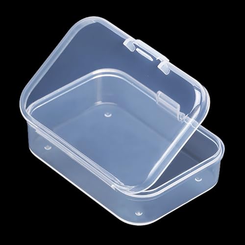 Image of 12Pack Rectangle Plastic Clear Storage Containers Box, 2.91x1.93x0.79 Inchs,Small Plastic Containers for Small Items, Jewelry, Earrings, Necklace, Rings, Cosmetics, Threads, Beads, Crafts etc.