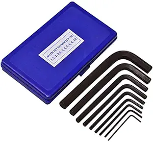 Inditrust Allen Key Kit PLASTIC BOX Bolt Spanner Goti Wrench L Shape Repair Tool Set for Bike/Bicycle/Cycle/Guitar (Allen Key Set), Box End