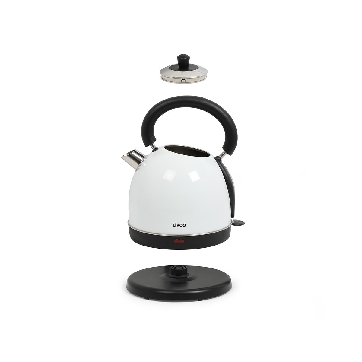LIVOO Set petit déjeuner vintage, Bouilloire et Grille-pain électriques DOD136W