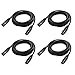 10 ft Flexible DMX Cable, JLPOW Gold-Plated 3 Pin Signal XLR Male to Female DMX Cable Wire, Best for DJ Stage Lighting Moving Head Lights Par Light (4 Pack)