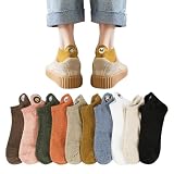 [Yazon] 靴下 レディース 夏 くるぶし 可愛い 綿10足セット ショートソックス 薄手 カラフルくつした 春夏用 蒸れない靴下 短い 脱げないスニーカーソックス 22-25cm (10color動物柄)