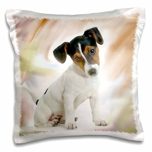3dRose pc_4236_1 Jack Russell Terrier-Pillow Case, 16 by 16"