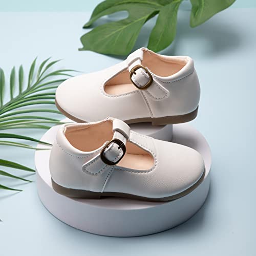 Girls Mary Jane Dress Flat Shoes School 𝐔niform T-Strap Ballet Flat Toddler Little Kid Performance Shoes Toddler Girl2