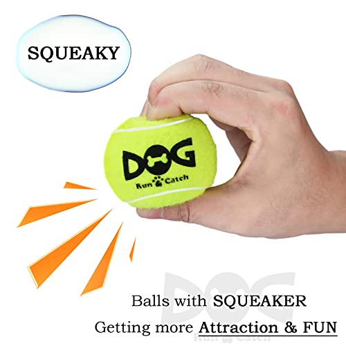 Insum Squeaky Tennis Balls For Dogs Colorful Easy Catching Pet Dog Balls 12 Pack (Squeak-2.5Inch-6Colors) #TOP4