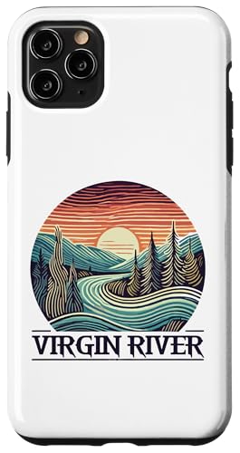 Virgin River T-Shirt Retro Minimalist River Virgin �X�}�z�P�[�X iPhone 11 Pro Max �p