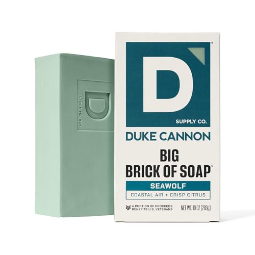 Image of Duke Cannon Big Brick of Soap Variety Pack - Midnight Swim, Sawtooth, Palomino & Seawolf, Large 10 oz Triple Milled Men's Bar Soap Set, Long-Lasting Body Soap Bundle