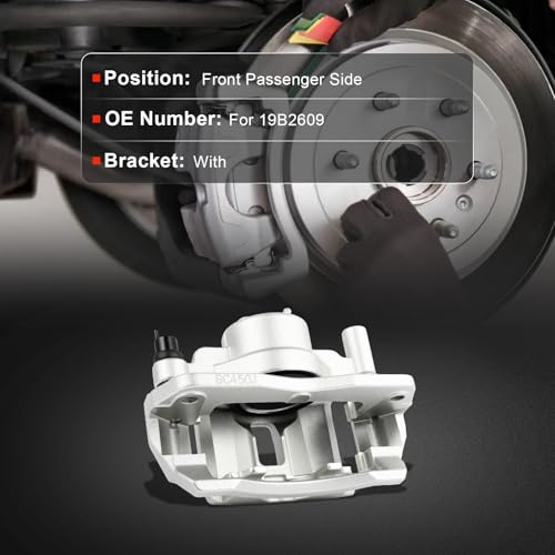 Image of cciyu Front Right Disc Brake Caliper Assembly w /Bracket 19B2609 | For Ford,For Mazda - For 626 1993-2002,For MX-6 1993-1997,For Probe 1993-1997,For Protege 1999-2003,For Protege5 2002-2003