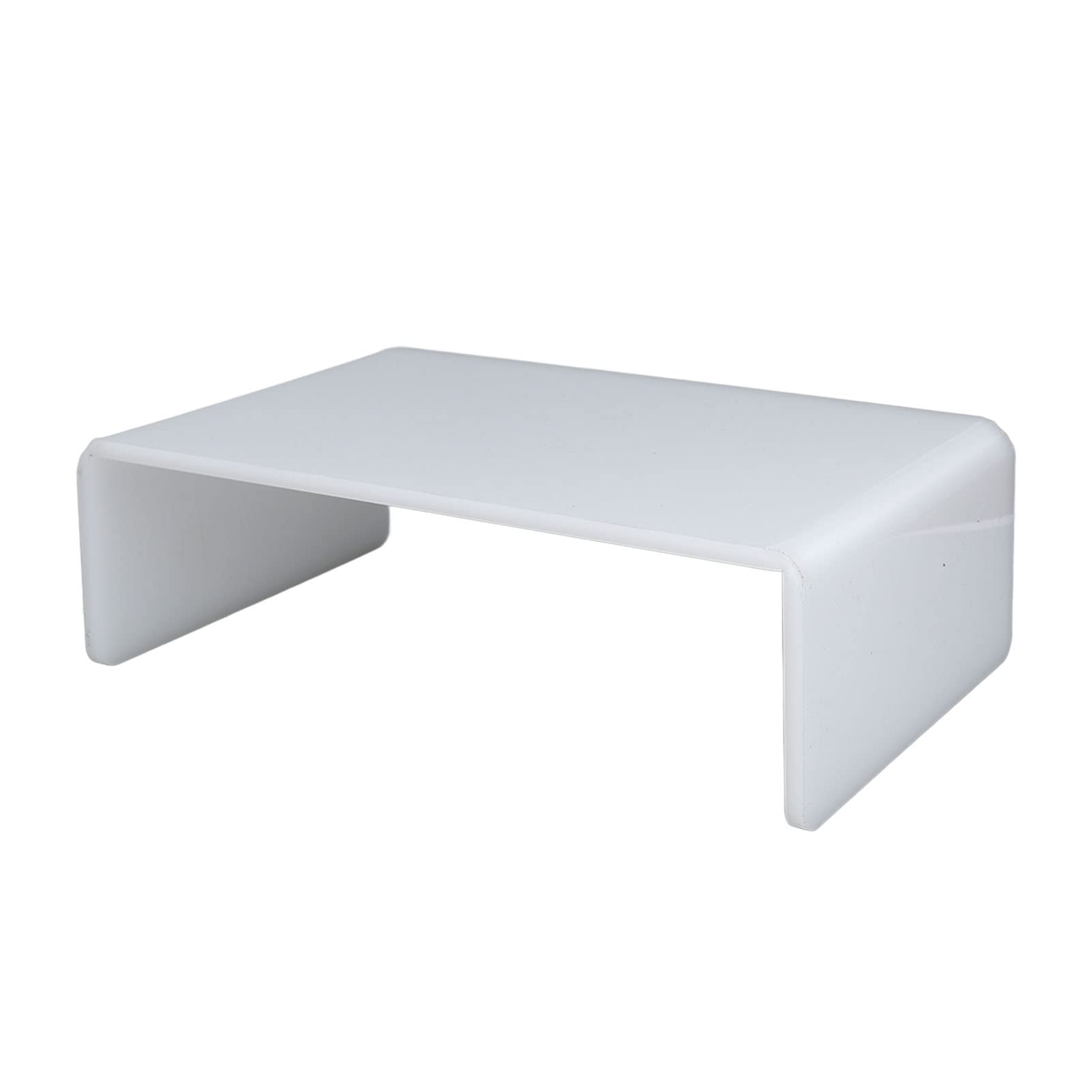 Supporto per Monitor, Rialzo per Schermo, Rialzo da Scrivania, Ripiano Rialzato, Supporto in Acrilico per Monitor TV Portatile 27 X 16,5 X 8 Cm, Bianco