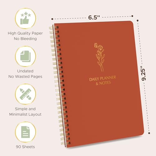 Of A Happy Kind UDP-03 Simple Daily Planner Undated & To Do List Notebook thumb #3