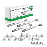 ATM® Podnośnik gazowy do frontów i klap meblowych | Krótki, 180 mm | Regulowany amortyzator | Kąt otwarcia 90° | Płynne i ciche działanie | Łatwy montaż | Wytrzymała konstrukcja | 4 Szt. | Moc: 80N