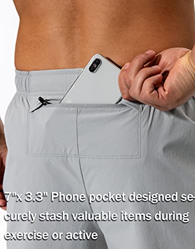 Image of Pudolla Men's Workout Athletic Pants Elastic Waist Jogging Running Pants for Men with Zipper Pockets