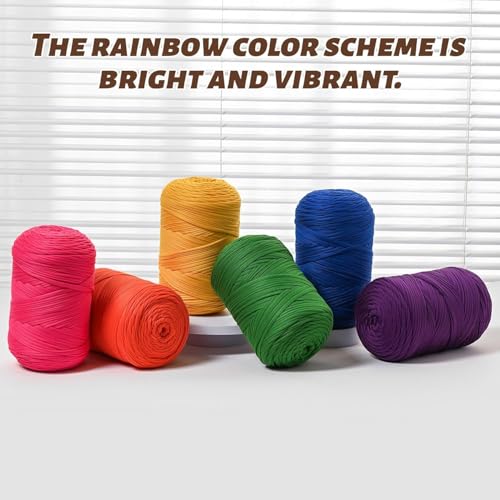 Image of 800G（228YDS） Tshirt Yarn for Crocheting，Chunky T-Shirt Yarn for Beginner Crochet Bags，Baskets，Coasters，Shoes，Clothes，DIY Crafts, Elastic Fabric Thick Hand Knitting (Lilac)