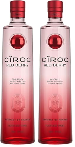 Cîroc Red Berry Vodka aux arômes naturels de Fruits rouges 70 cl (Lot de 2)
