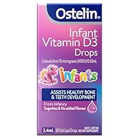 Ostelin Infant Vitamin D3 Drops 2.4mL - Vitamin D Supports Bone Strength, Healthy Immune System Function, Muscle Function - Aids Bone/Teeth Development - Increases Dietary Calcium Absorption
