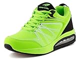  Fusskleidung Damen Herren Sportschuhe Sneaker Dämpfung Laufschuhe Neon Jogging Gym Unisex Grün Schwarz EU 45