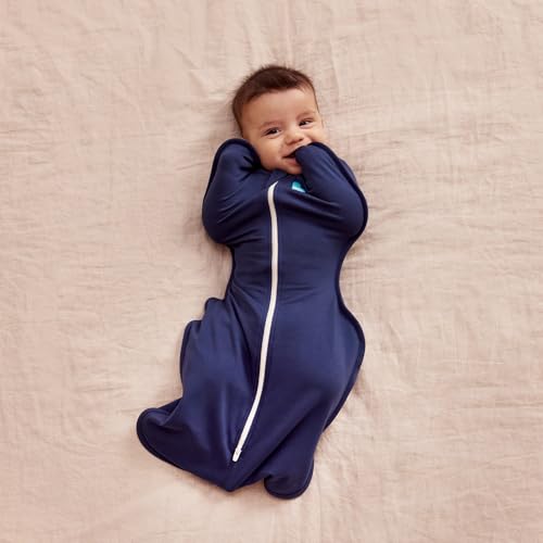 Image of Love to Dream Swaddle UP, Sleep Sack 0-3 Months, Self-Soothing, Improves Sleep, Snug Fit Helps Calm Startle Reflex, Baby Essentials Must Haves Newborn, 1.0 TOG, Small 8-13 lbs, Navy
