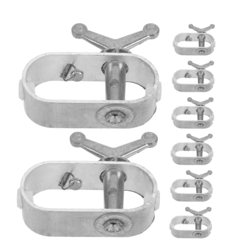 Kisangel 8 pièces Tendeur Câble Acier pour Vigne Tendeur Fil Résistant Treuil Manuel Compact Tensionneur Fil Acier Robuste pour et Piscine