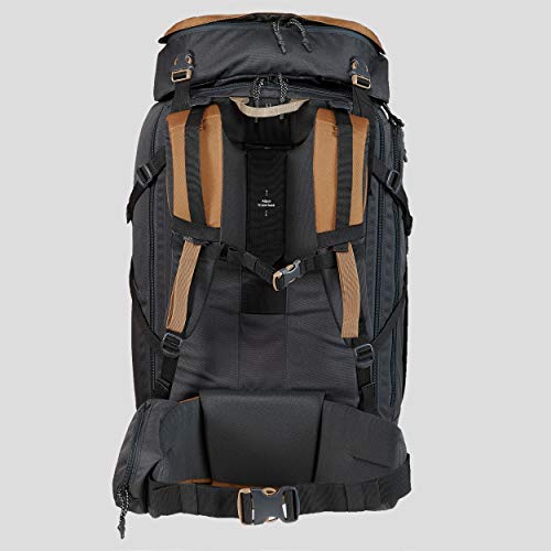 Image of Forclaz 8554567 Trekking Travel Backpack Pipe Travel 100 Camel, 60 litres