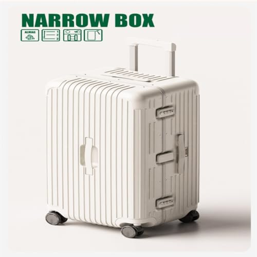 Suitcase All-aluminum Magnesium Alloy Trolley Case, Swivel Wheel Silent Suitcase, Strong And Durable Password Suitcase Suitcase Tags(Bianca,26in)3