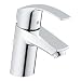 GROHE 3264200A Eurosmart New Single-Handle Single-Hole Bathroom Faucet, 1.2 GPM, Starlight Chrome