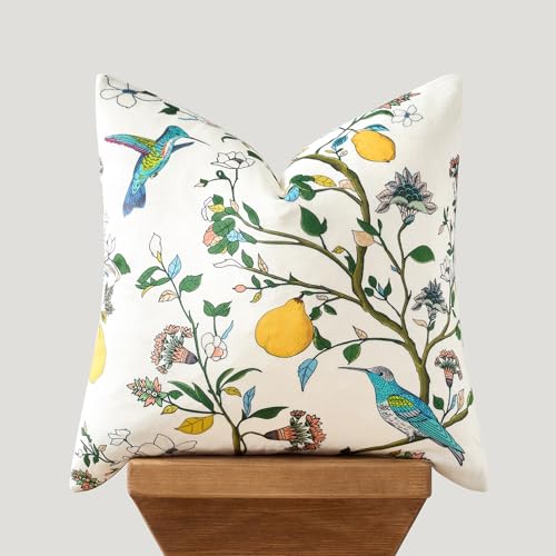 MUSSEL White Floral Pillow Covers 18x18 Set of 2, Velvet Wild Flower Plant Throw Pillows Case, Square Farmhouse Decor Cushion Covers for Home Sofa Bed Couch