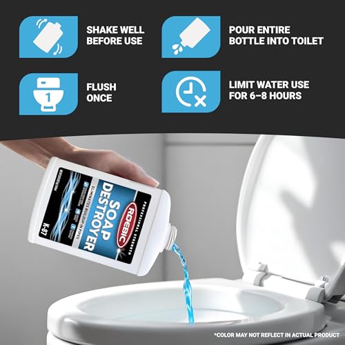 Roebic K-87-SD, Grease And Paper Digester: Exclusive Bacteria Eliminates Buildup in Septic Tank Pipes - 32 Fl Oz (Pack of 1)