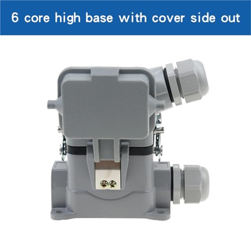 Conector de 6 Pines con Cubierta Protectora y Base Alta de 500V 3