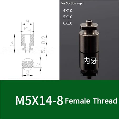 Ventosa de vacío neumática rectangular PWG M5X14F para automatización 3