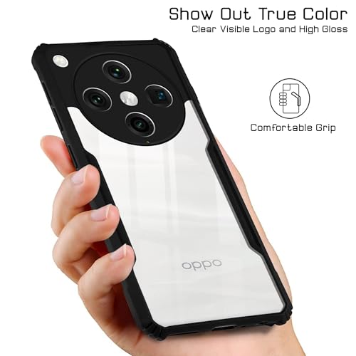 Image of Jkobi Back Cover Case for Oppo Find X8 Pro (Shockproof with Polycarbonate Clear Panel | Professional Black)
