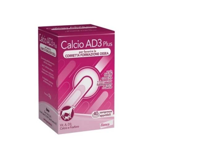 Generico Calcio AD3 Plus Mangime complementare per Cane da 40 compresse 52g
