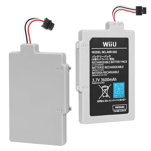 Image of Battery for Wii U Gamepad, 3600mah High Capacity Replacement Rechargeable Battery Pack for Nintendo Wii U Gamepad WUP-010 / WUP-012 with Tool