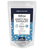 Empty Capsules for Supplements, Gelatin Pill Capsules Empty Size 3, Gluten Free, DIY, Vegetarian, Halal, with Reusable Bag, (1000 Clear Veggie Capsules, Size 3)