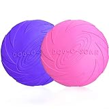 SDFY Hundefrisbee Haustier Hunde Frisbee Bissbeständig Natürlichem Kautschuk Hund Disc Wasser Schwimmend Hund Frisbee für Training Haustierspielzeug