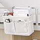 Qanye 2 Stücke Bett Organizer zum Einhängen, Hängetasche Organizer, Multifunktionale Bett Tasche, Bett Organizer, Betttaschen, für Büro, Küche und Schlafzimmerbett Verwendet (Beige)