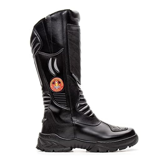 Bota Longa Coturno Militar Unisex Bombeiro Civil 100% Couro (35)