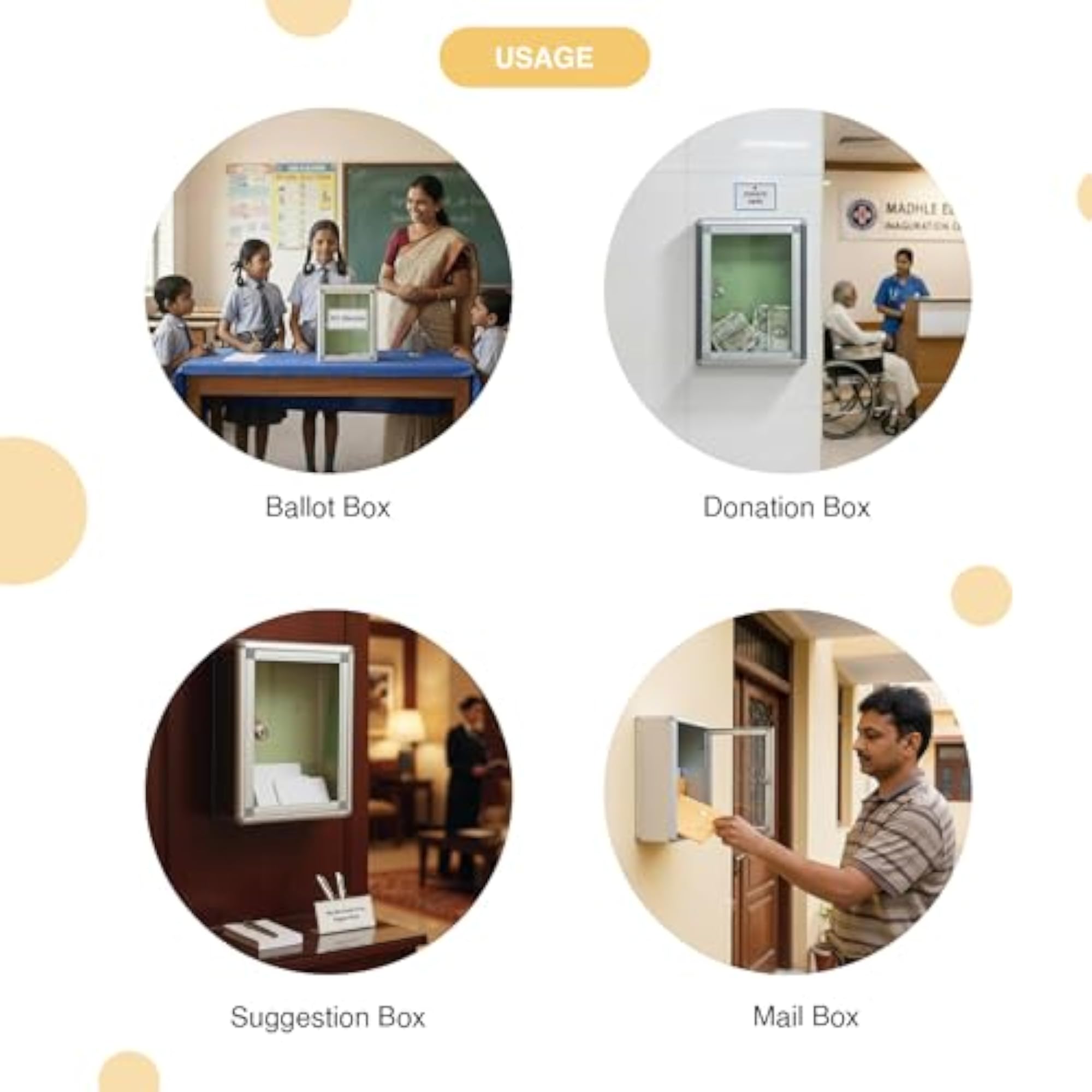 Multipurpose Wall-Mounting Letter Box with Lock