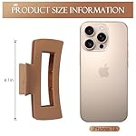 Mandydov 8 Pcs Large Hair Claw Clips 4.1 Inch Non-slip Big Square Matte Claws for Women, Strong Hold Banana Clips for Thick Thin Hair - Image 2