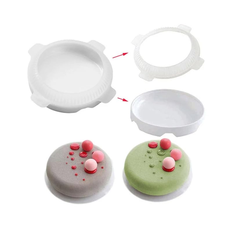 Image of UG LAND INDIA 1 Set Circular Eclipse Silicone Cake Mold Entremet Mousse Chiffon Cake Ice Cream Chiffon Baking Pan Accessories Baking Tools,Chocolate Mousse Dessert Mould