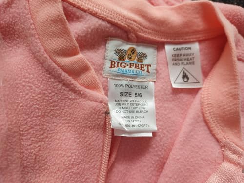 Little Girls Infant - Toddler Pink Fleece Footed Pajamas Onesie Sleeper 12M - 4T2